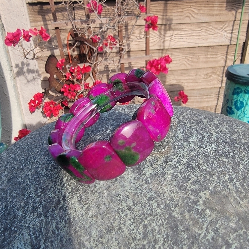 20x15.8mm Sugilite South Africa Natural Gemstone Stone Stretch 7 Inch Bracelet